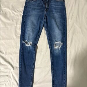 Levi's Blue Mile High Super Skinny Jeans